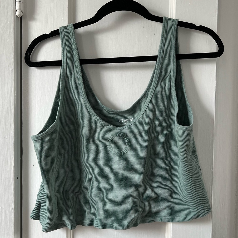Set Active teal tank top